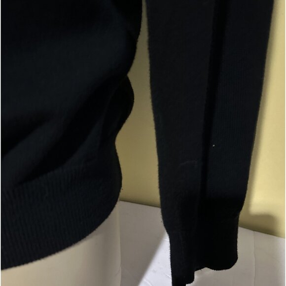 Jos A Bank Traveler Pima Sweater Mens L Large Black Quarter Zip Cotton - Picture 4 of 8